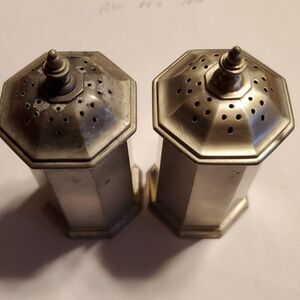 Vintage Gorham pewter salt and pepper shakers #ph57 70's